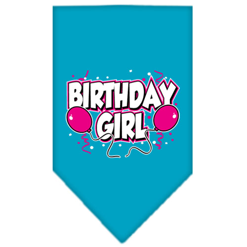 Birthday girl Screen Print Bandana Turquoise Small